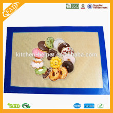 Custom FDA LFGB aprovado China fabricante Fábrica de preço de alta qualidade Food Grade Nonstick Fiberglass Silicone Baking Mat